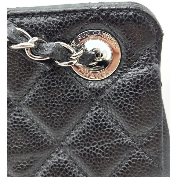 Chanel Grand Shopping Tote Handbag Black Caviar Leather Silver Hardware 13C GST - Picture 6 of 16